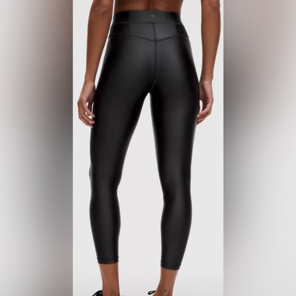 lululemon athletica Pants - 🍋 Lululemon Black Satin Sheen High-Waisted 25” Leggings Size 6